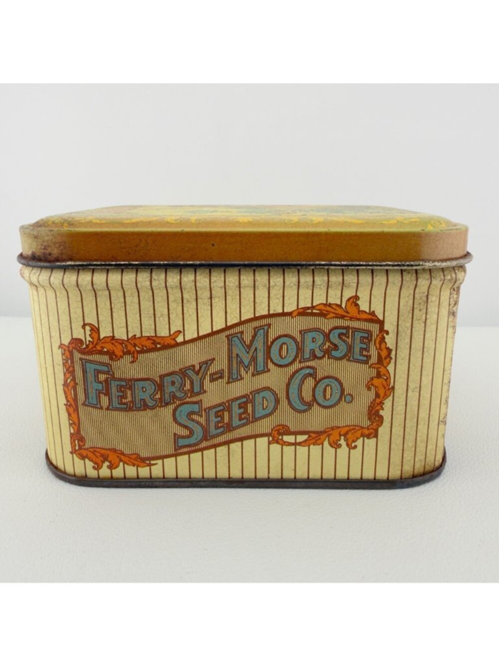 Vintage Ferry Morse Flower Seeds Tin Storage Box Advertising Decorative - Picture 9 of 12